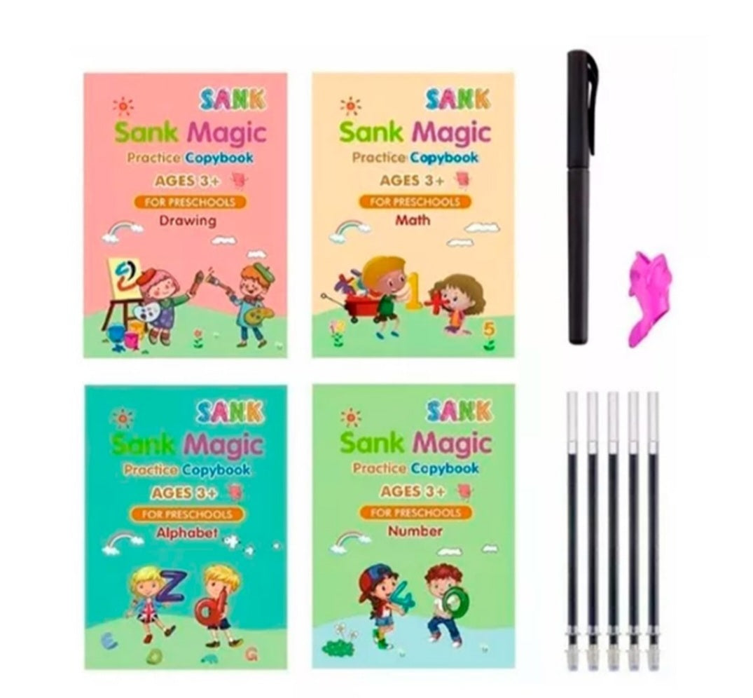 Set de 4 cuadernos Mágicos Montessori 🔥 OFERTA CYBER 🔥