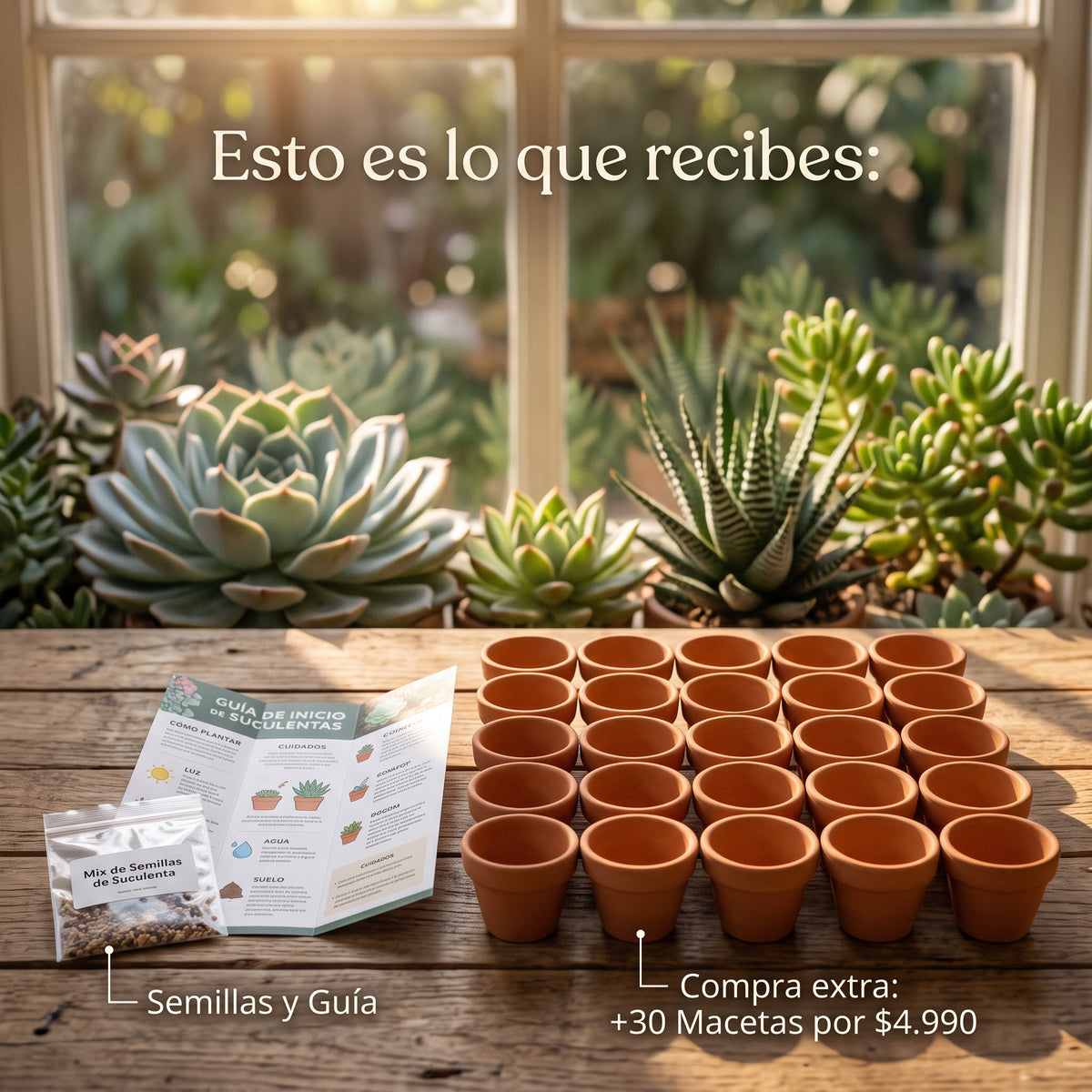 50 MIX SEMILLAS DE SUCULENTAS PREMIUM