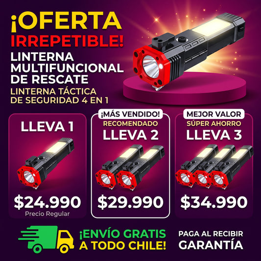 Linterna Táctica 4 en 1