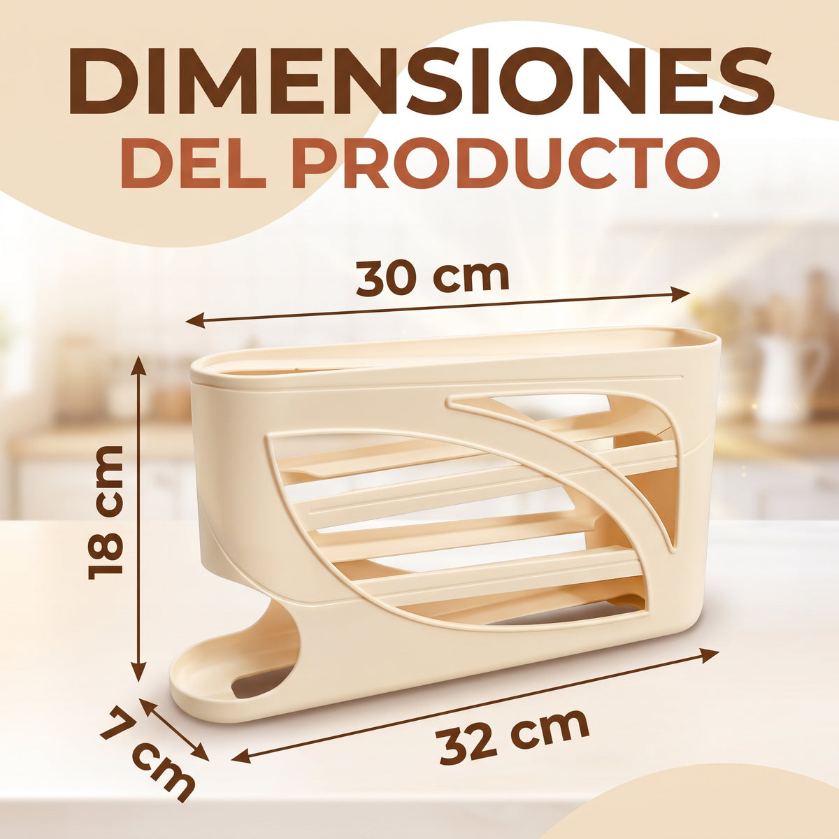 DISPENSADOR DE HUEVOS 4 NIVELES