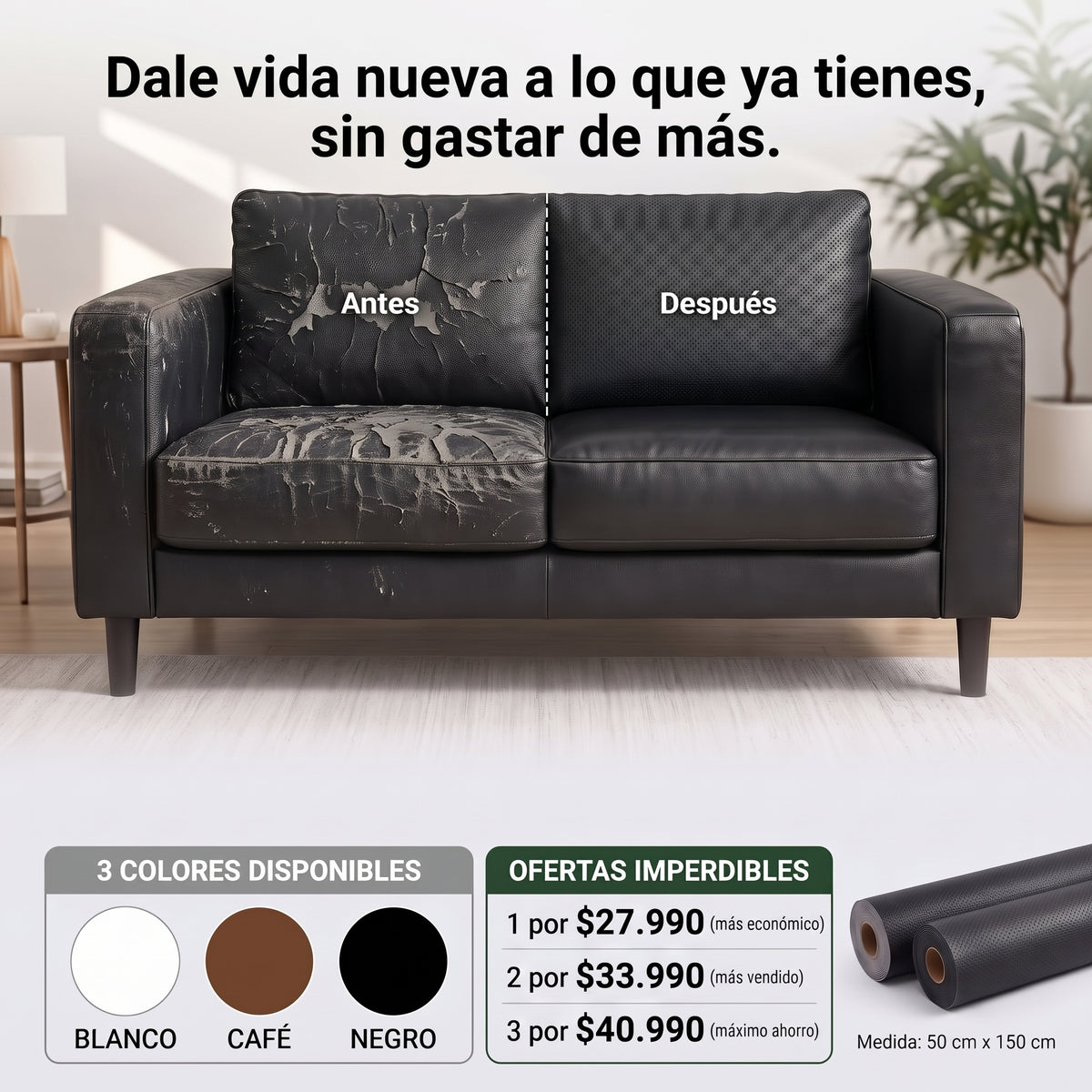 Rollo Cuero Adhesivo